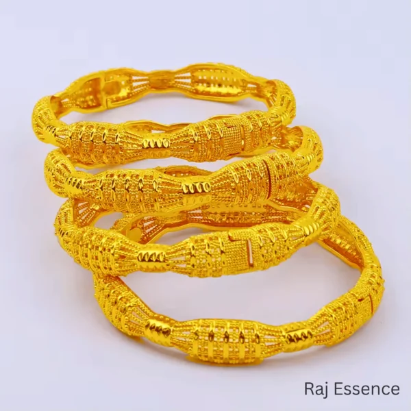 Luxury Gold Color Ethiopian Dubai Bangles - Image 6